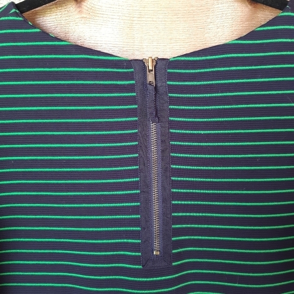 Postmark Green Navy Striped Tunic with Lace Elbow Sleeves Large - Picture 6 of 6